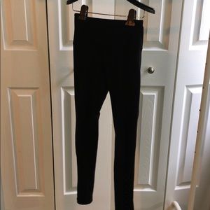 leggings with criss cross detail on lower leg